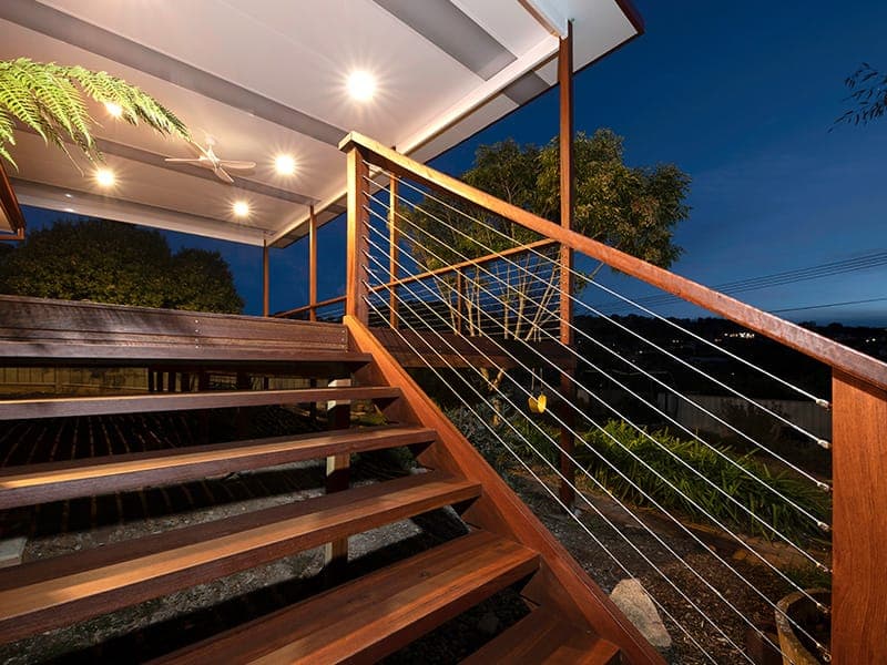 Stringer Stairs using Hardwood Decking